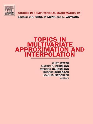 cover image of Topics in Multivariate Approximation and Interpolation